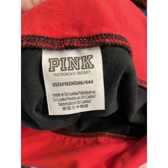 Victoria's Secret PINK Activewear Pants Black/Red Leggings Yoga Size Xsmall - Picture 6 of 6